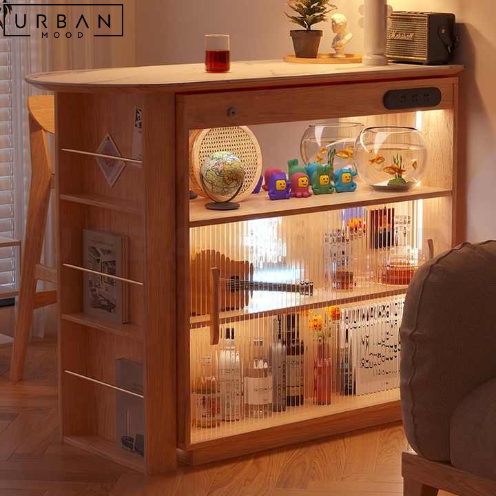 ALLURE Extendable Bar Table Cabinet