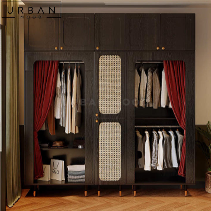 ALNA Mid-Century Rattan Wardrobe