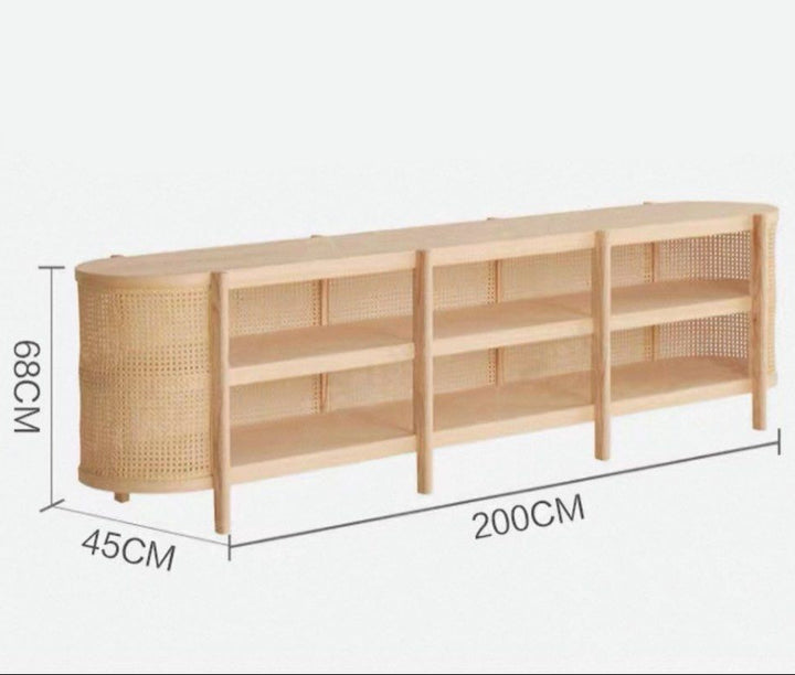 ALVANO Rustic Rattan Console - Urban Mood Singapore