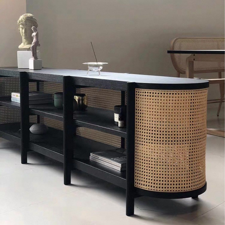 ALVANO Rustic Rattan Console - Urban Mood Singapore