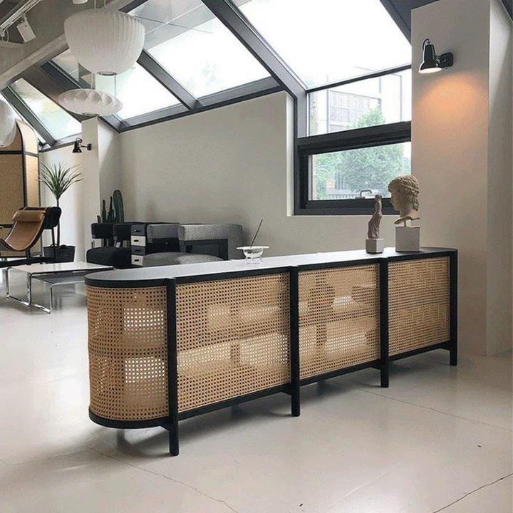 ALVANO Rustic Rattan Console - Urban Mood Singapore