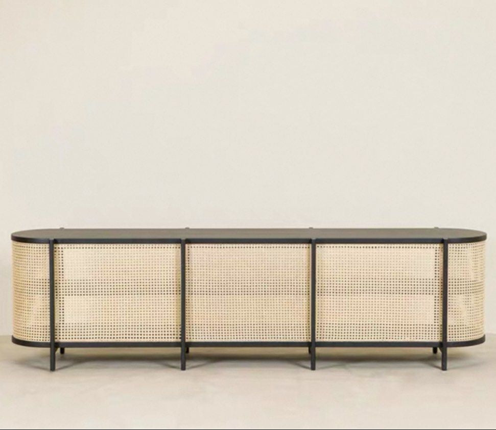 ALVANO Rustic Rattan Console - Urban Mood Singapore