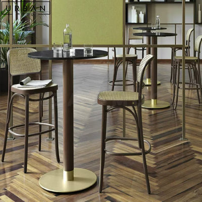 ALVES Rustic Rattan Bar Stool