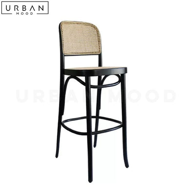 ALVES Rustic Rattan Bar Stool