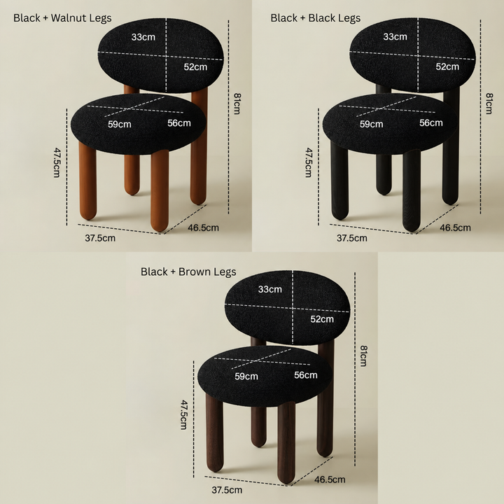 ALVO Modern Boucle Dining Chair - Urban Mood Singapore