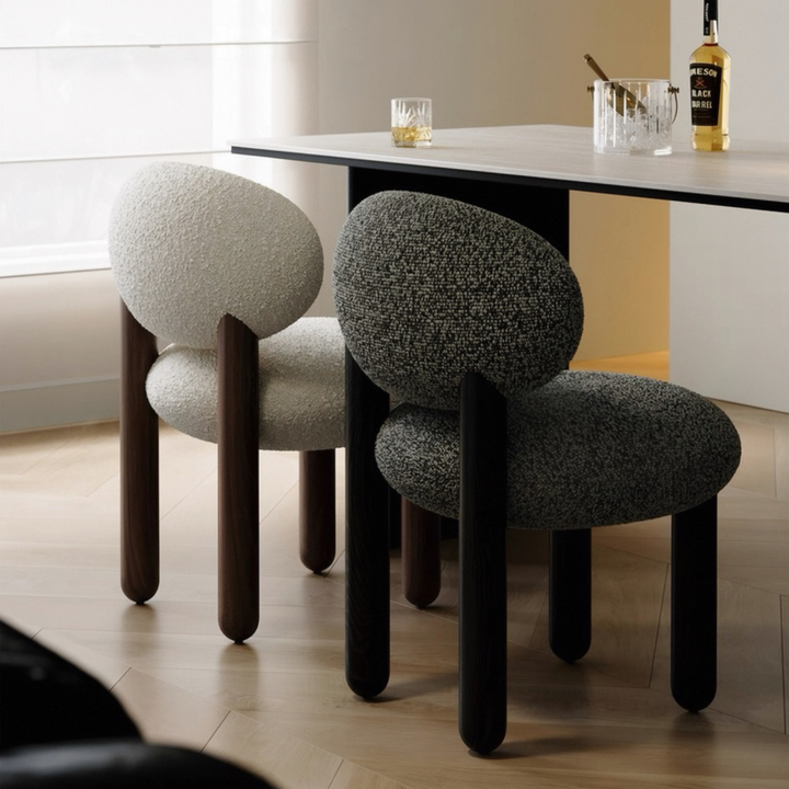 ALVO Modern Boucle Dining Chair - Urban Mood Singapore