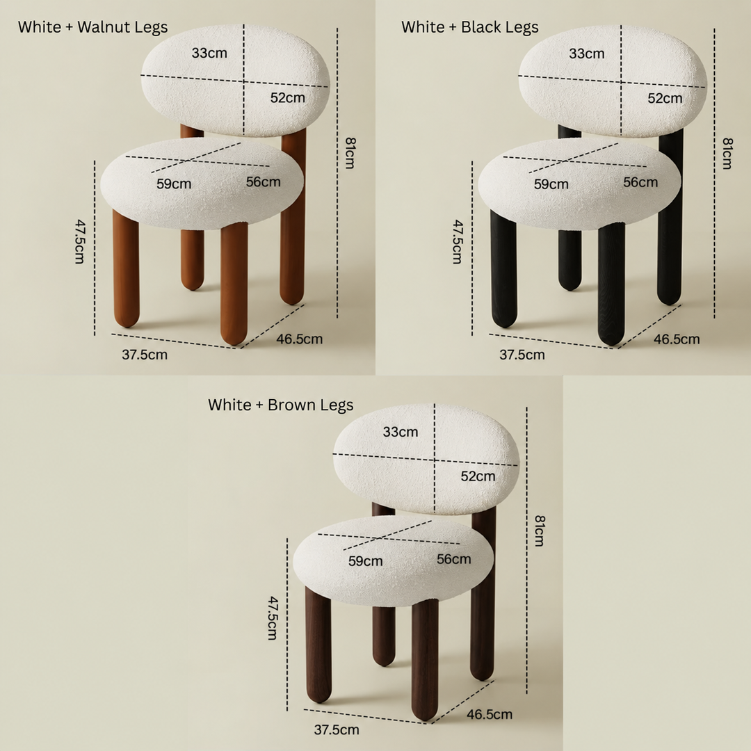 ALVO Modern Boucle Dining Chair - Urban Mood Singapore
