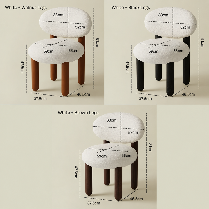 ALVO Modern Boucle Dining Chair - Urban Mood Singapore