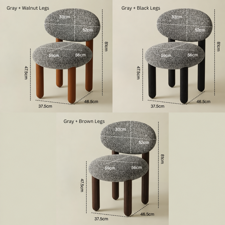 ALVO Modern Boucle Dining Chair - Urban Mood Singapore