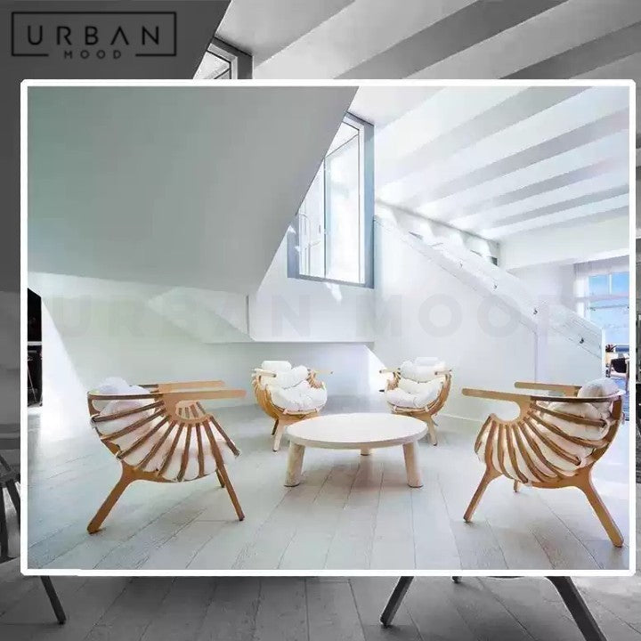 AMBRE Modern Solid Wood Lounge Chair