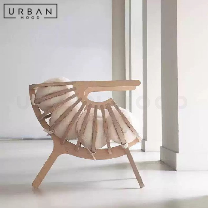 AMBRE Modern Solid Wood Lounge Chair