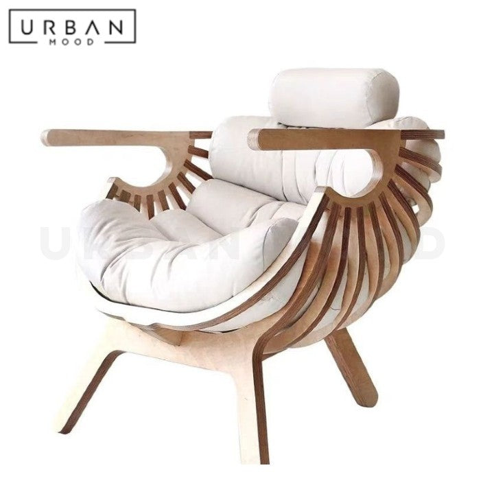 AMBRE Modern Solid Wood Lounge Chair