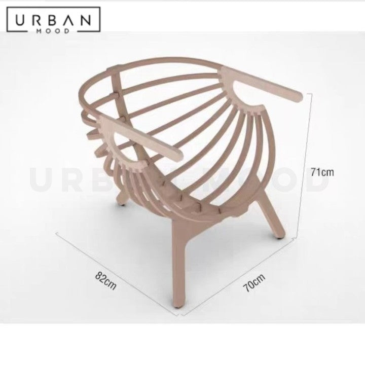 AMBRE Modern Solid Wood Lounge Chair