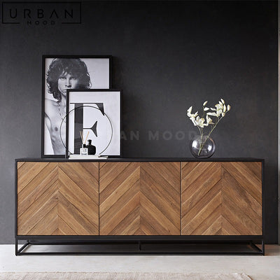 AMBROS Modern Chevron Sideboard