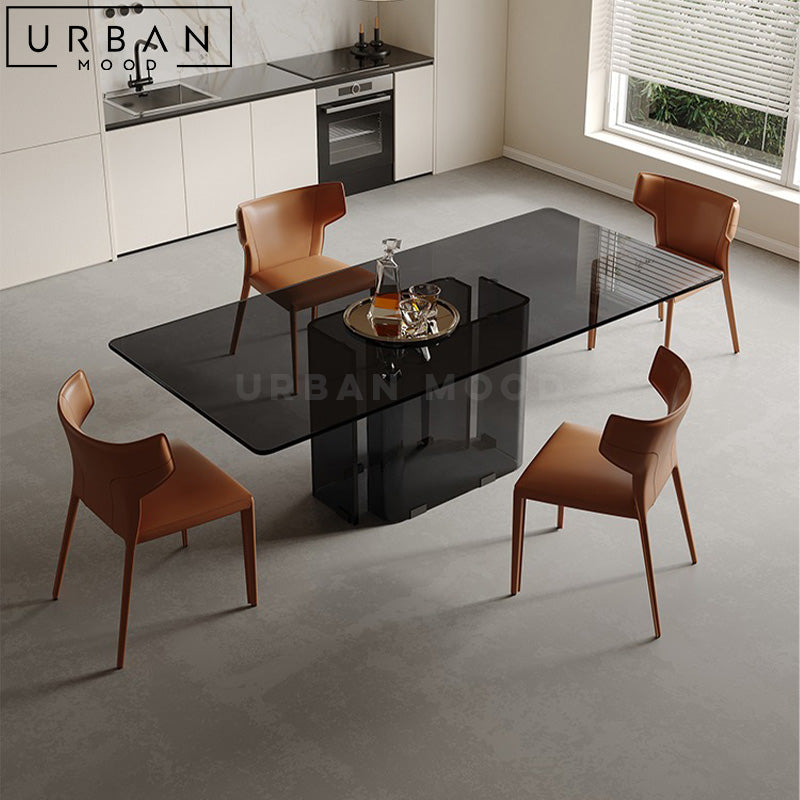 AMIL Modern Glass Dining Table