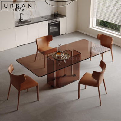AMIL Modern Glass Dining Table