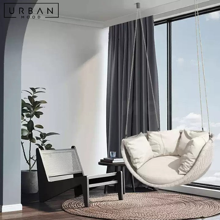 AMINE Modern Rattan Swing Chair
