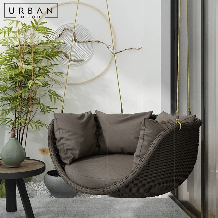 AMINE Modern Rattan Swing Chair