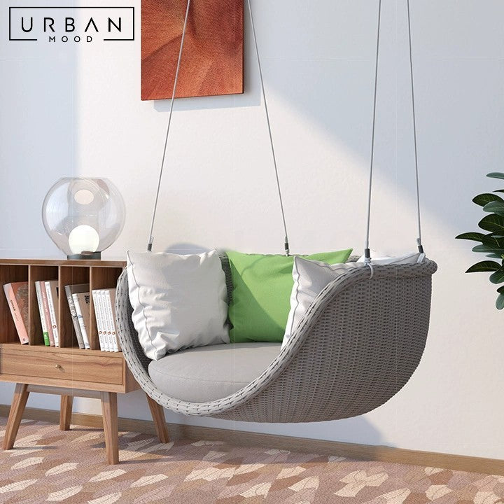 AMINE Modern Rattan Swing Chair