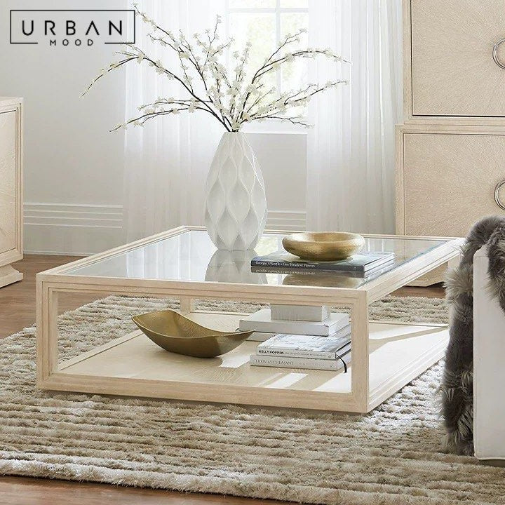 AMEN Rustic Solid Wood Coffee Table