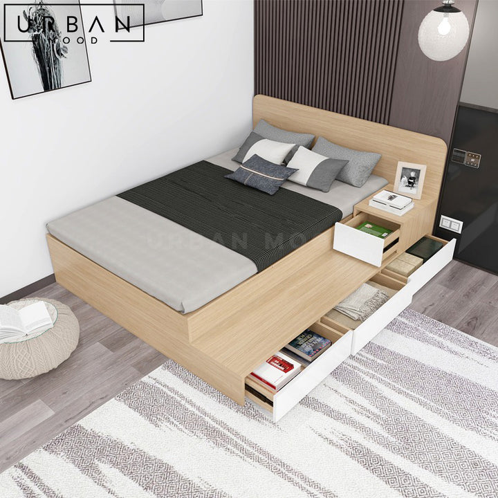 ANALI Modern Storage Bedframe