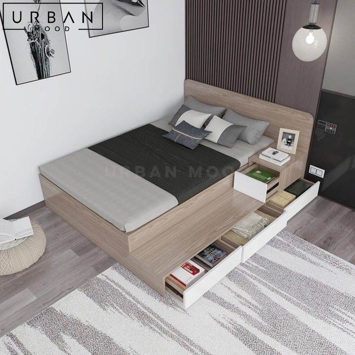 ANALI Modern Storage Bedframe