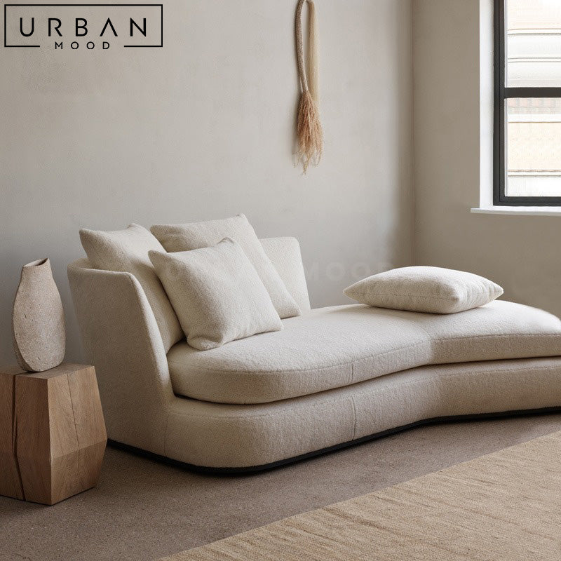 ANDR Modern Fabric Chaise Sofa