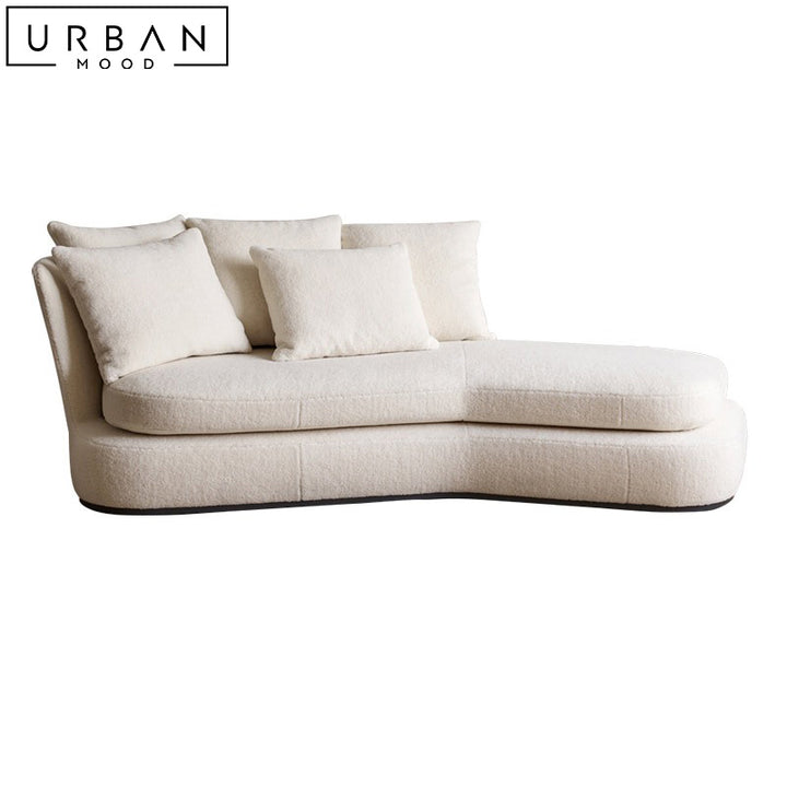 ANDR Modern Fabric Chaise Sofa