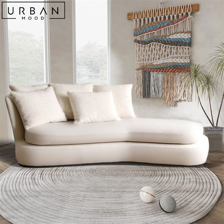 ANDR Modern Fabric Chaise Sofa