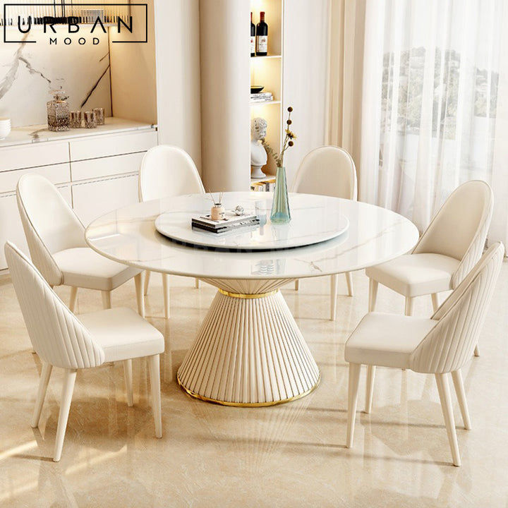 ANDRA Modern Sintered Stone Round Dining Table