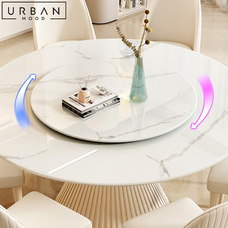 ANDRA Modern Sintered Stone Round Dining Table