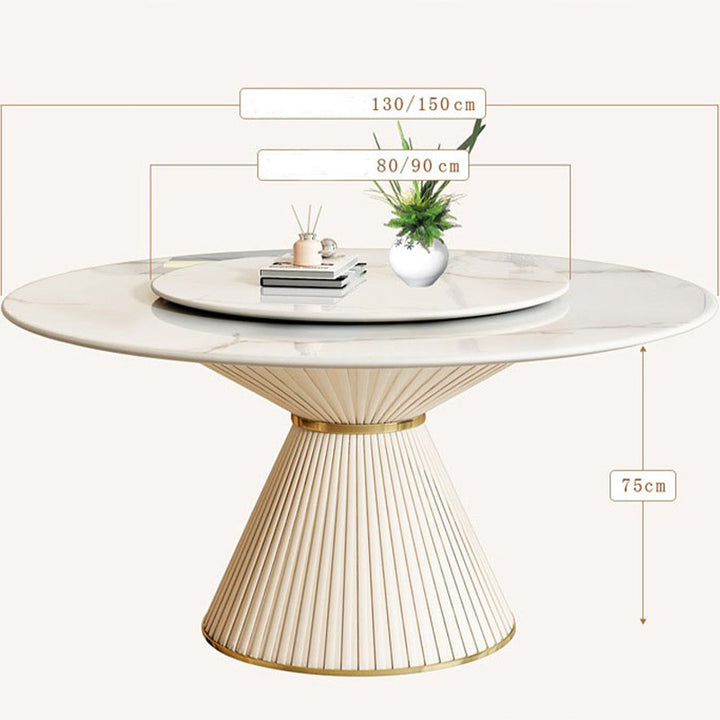 ANDRA Modern Sintered Stone Round Dining Table