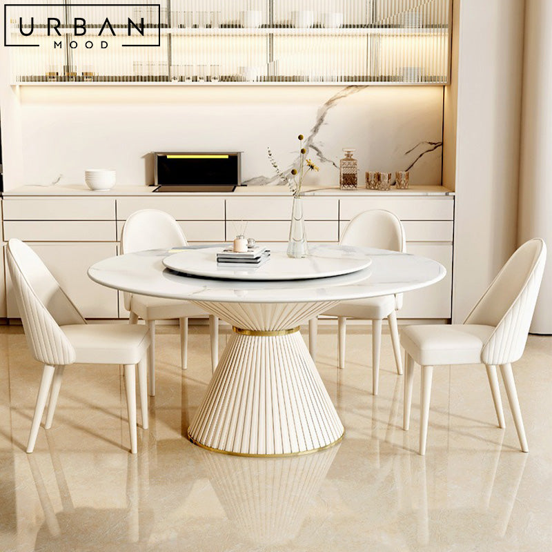 ANDRA Modern Sintered Stone Round Dining Table