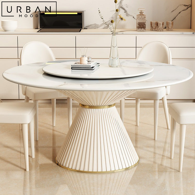 ANDRA Modern Sintered Stone Round Dining Table