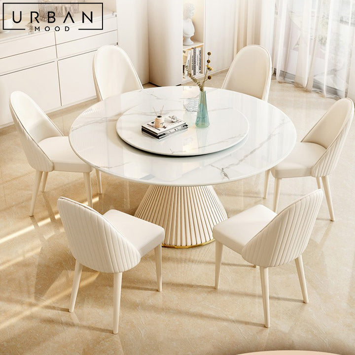 ANDRA Modern Sintered Stone Round Dining Table