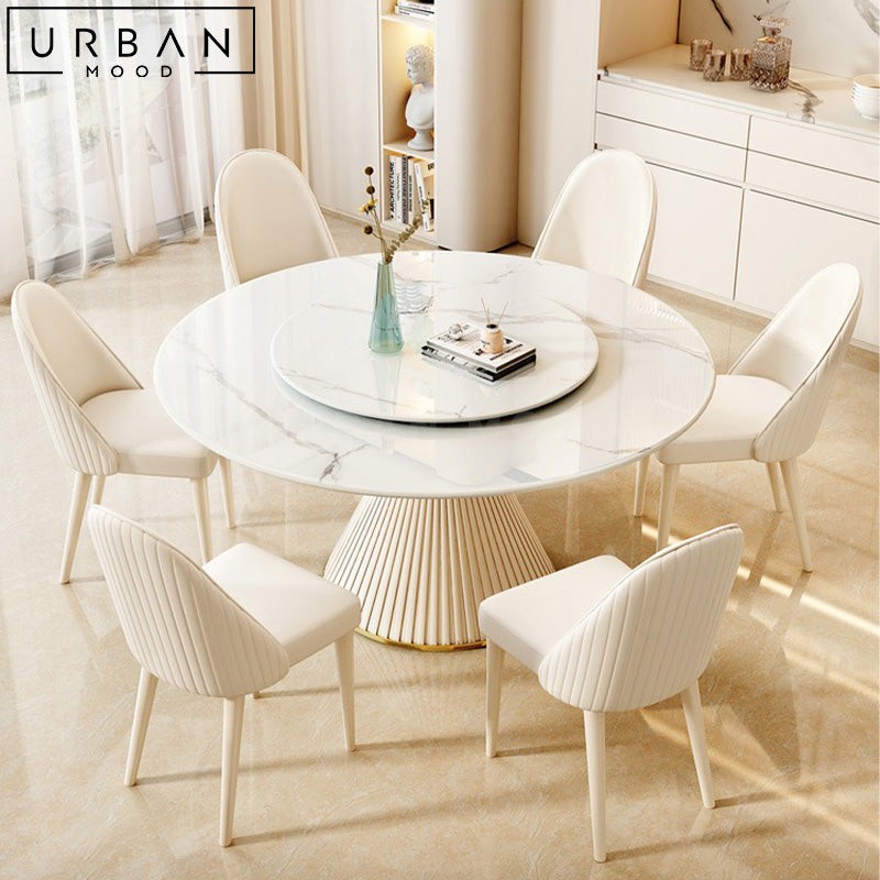 ANDRA Modern Sintered Stone Round Dining Table