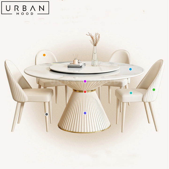 ANDRA Modern Sintered Stone Round Dining Table