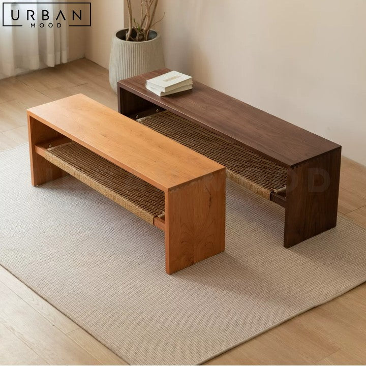 ANDREA Modern Solid Wood Bench