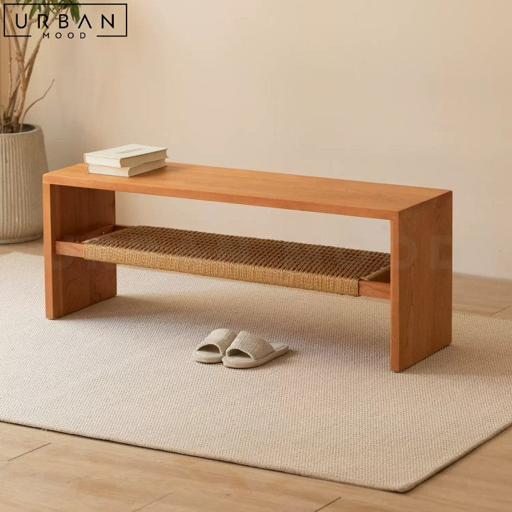 ANDREA Modern Solid Wood Bench