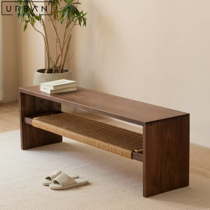 ANDREA Modern Solid Wood Bench