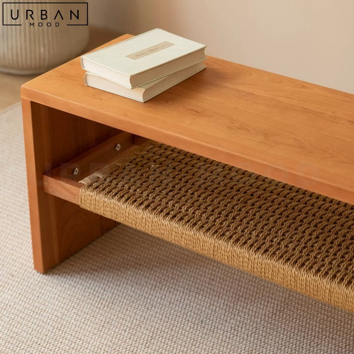 ANDREA Modern Solid Wood Bench