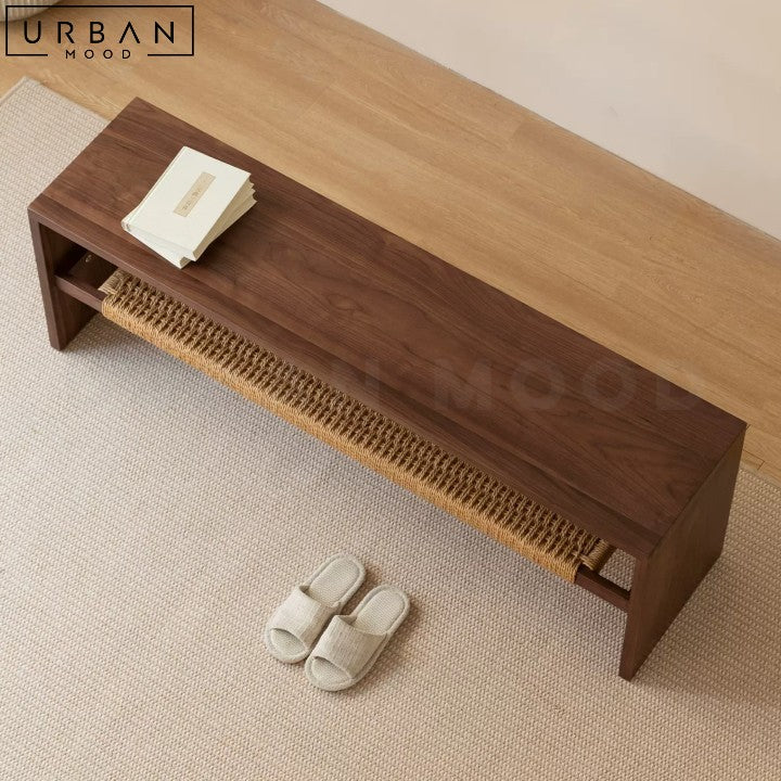 ANDREA Modern Solid Wood Bench