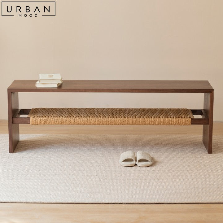 ANDREA Modern Solid Wood Bench