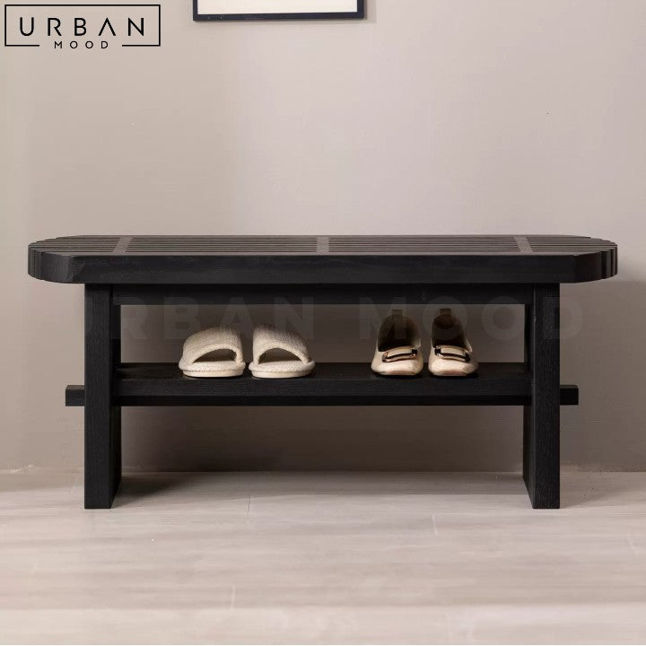 ANGELIKA Modern Solid Wood Bench