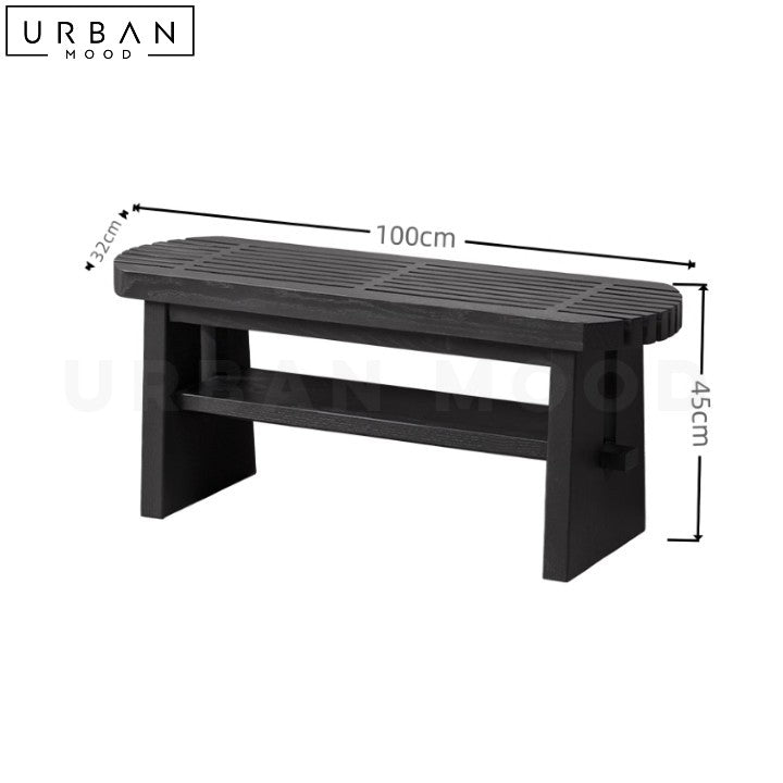 ANGELIKA Modern Solid Wood Bench