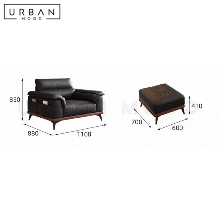 HELINA Modern Leather Sofa