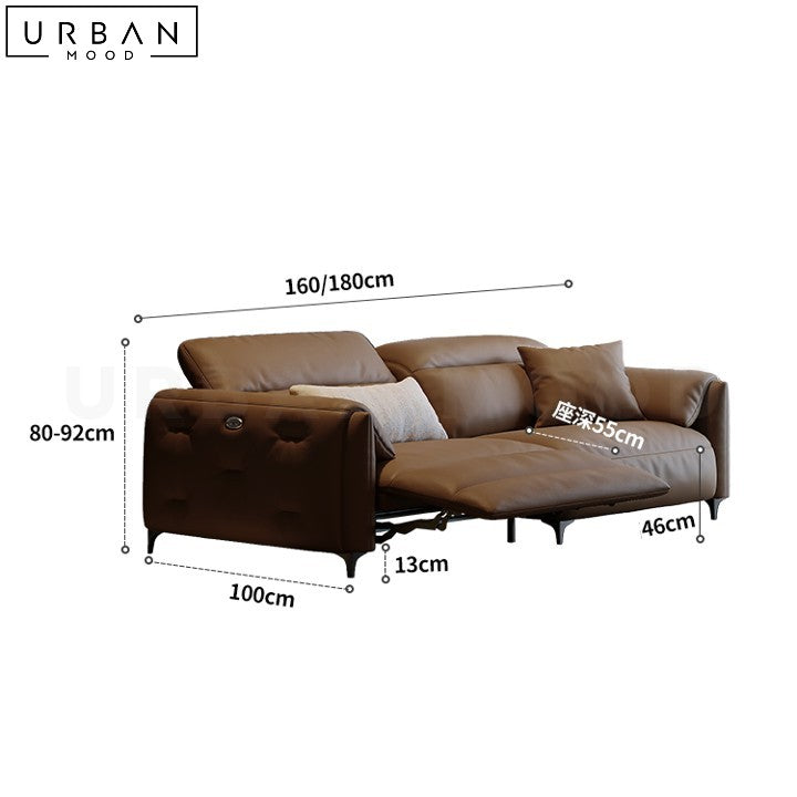 ANJA Modern Leather Recliner Sofa