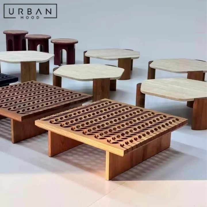 ANNELIES Modern Solid Wood Coffee Table