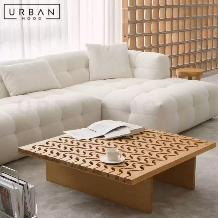 ANNELIES Modern Solid Wood Coffee Table