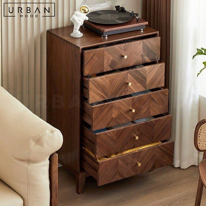 ANTONIO Mid-Century Solid Wood Chest Of Drawers